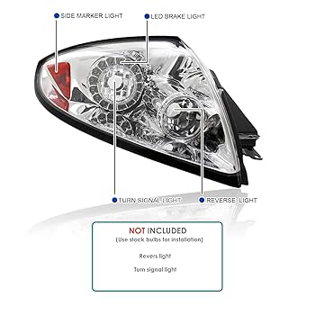 Amazon.com: SPEC-D TUNING Chrome Housing LED Tail Lights
